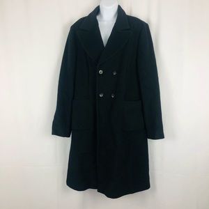 Banana Republic Wool/Alpaca long coat pockets L